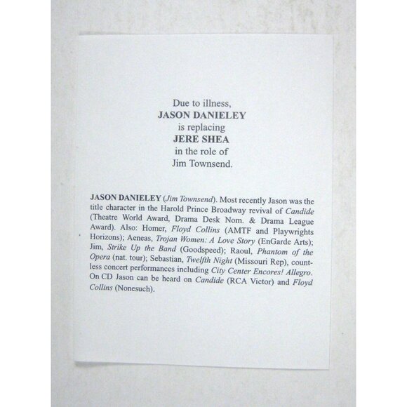 Strike Up the Band Playbill 1998 City Center Encores Lynn Redgrave Philip Bosco - Picture 2 of 9